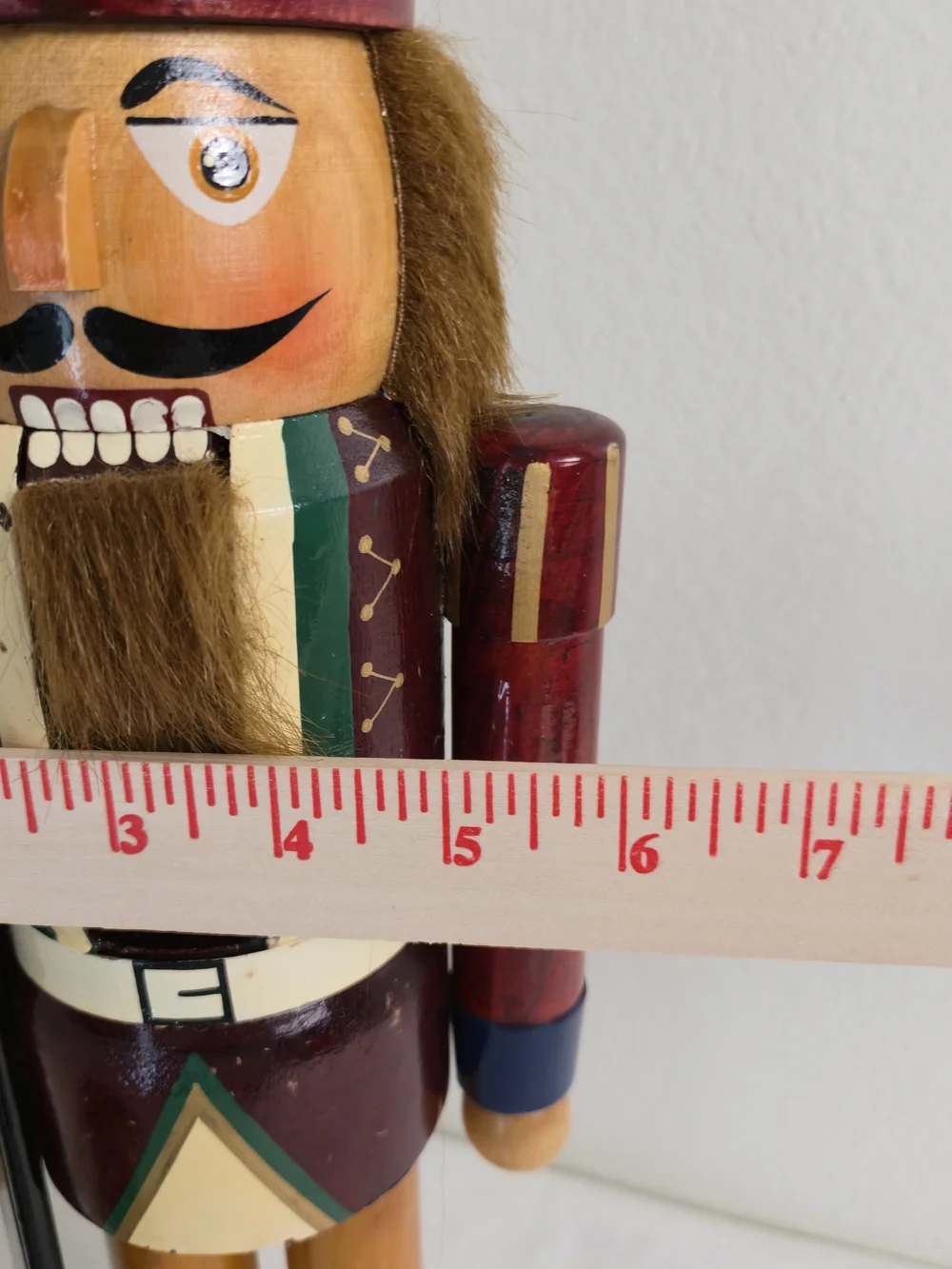Vintage Wooden Soldier Nutcracker Guard Rifle Christmas Decor 20